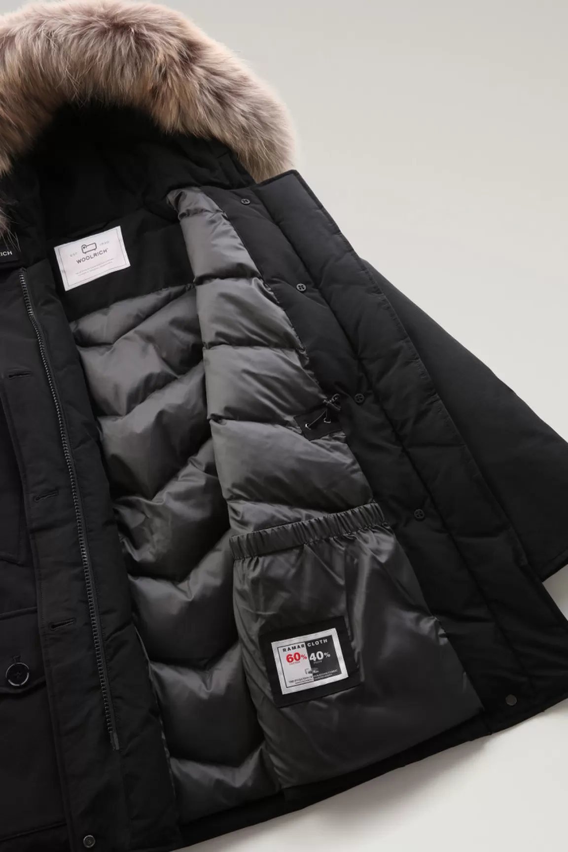 Donna Woolrich Parka>Arctic Parka In Ramar Cloth Con Quattro Tasche E Pelliccia Removibile