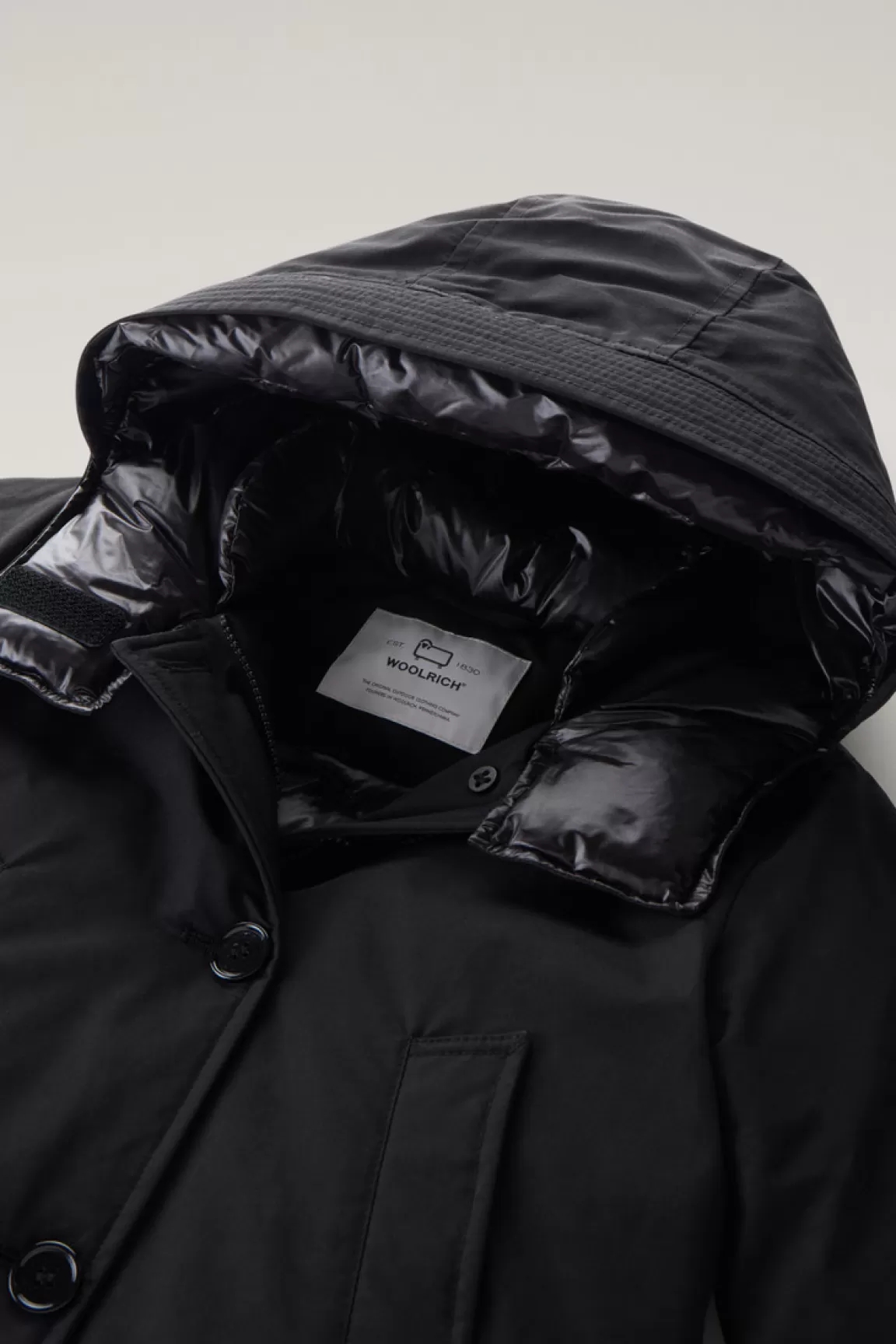 Woolrich Parka>Arctic Parka In Ramar Cloth Da Bambina Con Dettagli Satinati