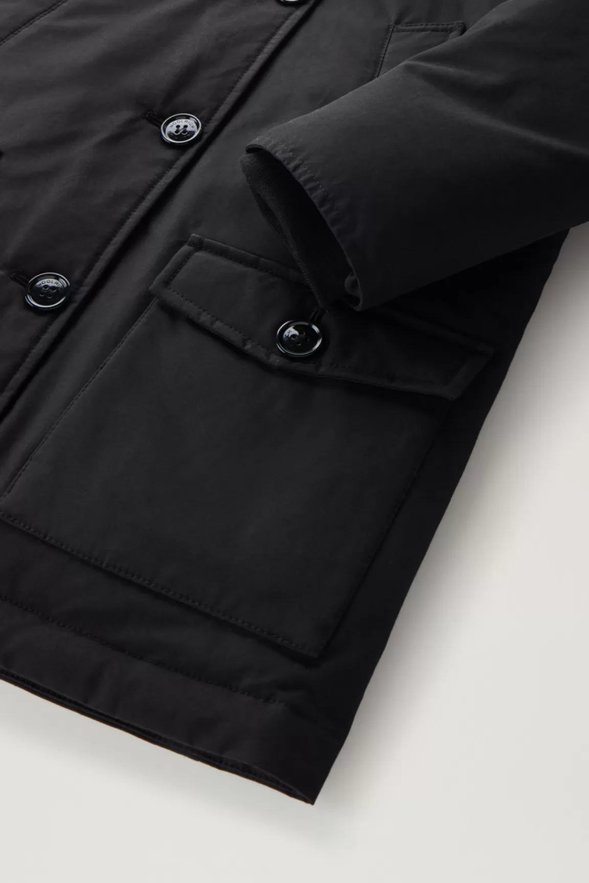 Woolrich Parka>Arctic Parka In Ramar Cloth Da Bambina Con Dettagli Satinati