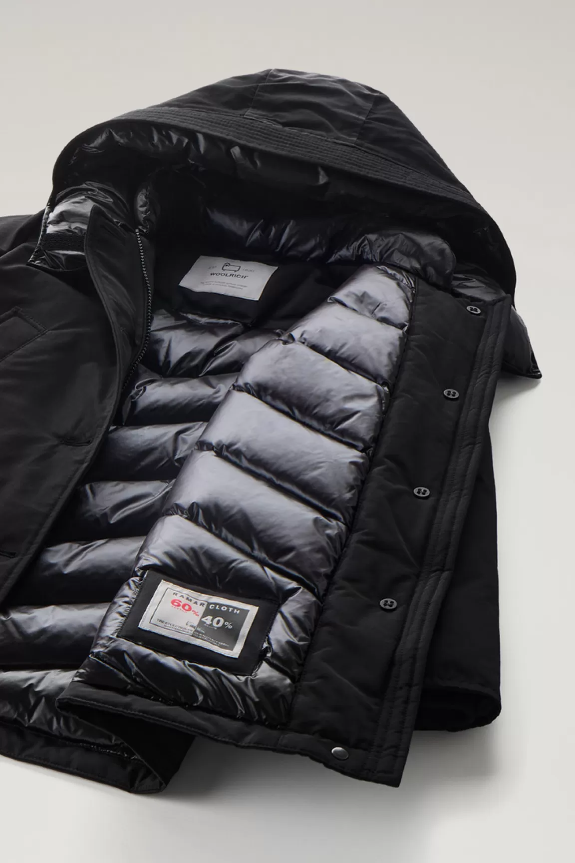 Woolrich Parka>Arctic Parka In Ramar Cloth Da Bambina Con Dettagli Satinati
