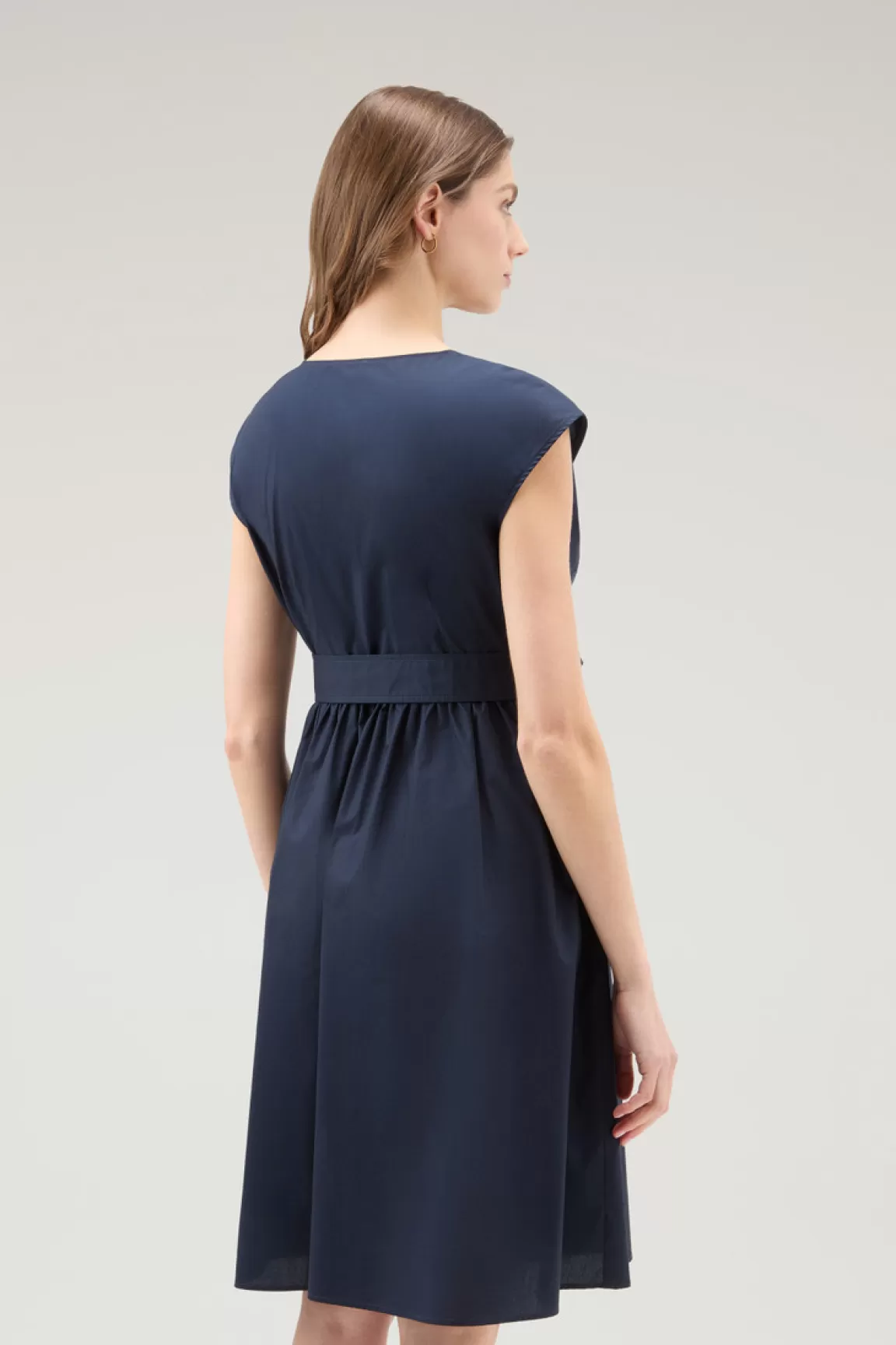 Donna Woolrich Vestiti e gonne>Vestito Corto In Popeline Di Puro Cotone